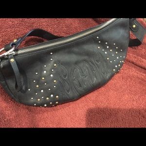 Harley Davidson black leather handbag